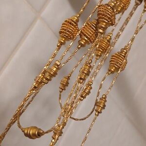 Anne Klein Brushed Gold Long Double Chain Necklace